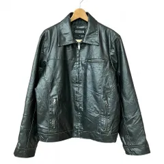 ゲス GUESS フェイクレザー ジャケット 黒 ブラック XLのサムネイル