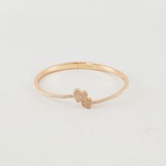 Kate spade new york ケイトスペード バングル USED美品 ハート ピンク ブレスレット カフ アクセサリー X7236