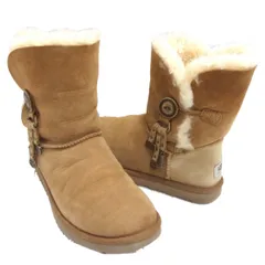 【美品】UGG アグ ムートンブーツ AZALEA アザレア ブルー チャーム 美品】UGG アグ ムートンブーツ AZALEA アザレア ブルー