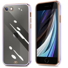 【在庫処分】カバー SE2 SE2 iPhone iPhone iPhone 全面保護カバー 軽量 薄型 (クローブ紫) TPU 耐衝撃 クリア ケース 7 / / / 8 SE3