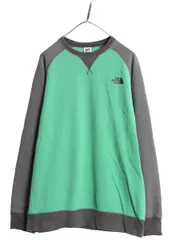 【お得なクーポン配布中!】 ノースフェイス 2トーン 前V スウェット メンズ L 古着 The North Face ワンポイント 裏起毛 トレーナー アウトドア スエット クルーネック