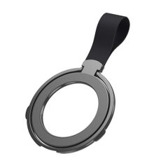 magsafe iPhone用超薄型磁気リング ハンドストラップ付き デスクトップスタンド 金属素材 ブラック