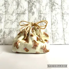 保温保冷・くまのぬいぐるみ・Honey＆Nuts・お弁当袋(Sサイズ)