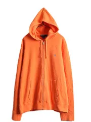 【お得なクーポン配布中!】 ポロ ラルフローレン フルジップ 鹿の子 パーカー M オレンジ スウェット