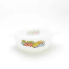 【現地購入レア】Fire Kingネイチャーズバウンティキャセロール直径24cm アンティークFire Kingネイチャーズバウンティ キャセロール約