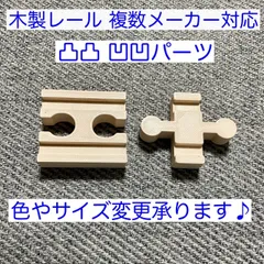 木製レール 対応　凹凹&凸凸連結パーツ ２種類セットのサムネイル