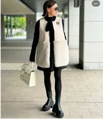 (新品タグ付き❗)セルフォード　ファーベスト　ジレ CELFORD（セルフォード）の「裾ファーロングジレ（ベスト）」 - WEAR