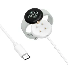 UrbanPulseGooglePixelWatch3/watch2対応充電ケーブル1mマグネット充電ケーブル急速充電持ち運びに便利FitbitAceLTE/Versa4/Versa3用(Type-C)