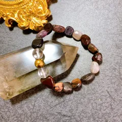 天然石◆パワーストーンブレスレット◆ギベオン、スギライト、2A水晶