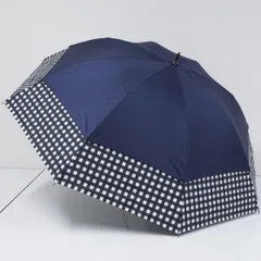 晴雨兼用日傘 SUGITA スギタ USED美品 トランスフォーム傘 広がる傘 ネイビー チェック UV 45cm S1246