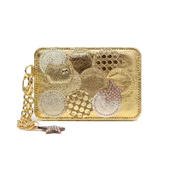 ツモリチサト パスケース tsumori chisato CARRY 定期入れ レディース 新マルチドット レザー 57006 ゴールド(14)