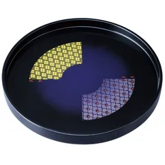 紀州塗 お盆 トレー 10寸 丸盆 天空花衣 和風 和室 おしゃれ 木目調 トレー トレイ おぼん 日本製