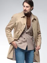 Aquascutum (アクアスキュータム) 総裏チェック シングルボタン ステンカラーコート