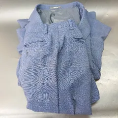 ◇ ⊇ COMME CA ISM 背抜き チェック柄 S ジャケット パンツ パンツスーツ サイズS ネイビー系 メンズ E  【1503050047791】