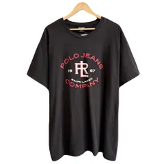 POLO JEANS ポロジーンズ ロゴプリント フロントプリント 半袖Tシャツ こげ茶 XXLサイズ No.G212のサムネイル