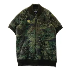 サイズ：0 PEARLY GATES パーリーゲイツ  半袖 ハーフジップ 中綿ブルゾン カモフラ柄 カーキ系 [240101380559] ゴルフウェア レディース ストスト