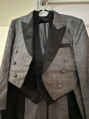 貸衣装処分品 正装 ラックス　燕尾服 マッサン 松尾 高級Y4ズボン　ベスト上着3点セット