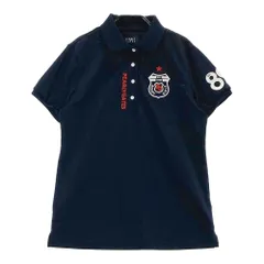 サイズ：2 PEARLY GATES パーリーゲイツ  半袖ポロシャツ  ネイビー系 [240101313589]# ゴルフウェア レディース ストスト