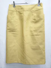 ◇ ⊂ NATURAL BEAUTY BASIC ナチュラルビューティーベーシック 膝下丈 タイト スカート サイズM マスタード レディース P  【1407100015573】