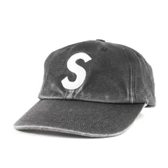 Supreme シュプリーム キャップ / 23SS ピグメント キャンバス Sロゴ 6パネルキャップ (Pigment Canvas S Logo 6-Panel) / ブラック 黒 / 帽子【メンズ】【中古】