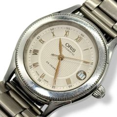稼働 ORIS 腕時計 自動巻き 裏スケ 7449 デイト 3針 AT 4136 - メルカリ