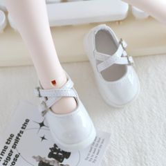 1/4 ドール用 mdd 厚底靴 エナメル 靴 人形用 ホワイト シューズ-C1191