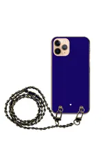 iPhone 16 Pro ケース アイフォン16プロ スマホケース スマホショルダー 肩掛け ハード チェーン付き ハート パステルグリーン ネイビー ピンク パープル ストラップ  100cm カラー08