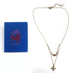 【中古】銀製品・指輪・アクセサリー 変身ブローチ＆ティアラ レイヤーネックレス 「美少女戦士セーラームーン オフィシャルファンクラブ Pretty Guardians」 入会特典