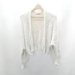 ◇ ⊇ COCODEAL ココディール ストレッチ素材 長袖 カーディガン サイズM ベージュ レディース E  【1410100024667】