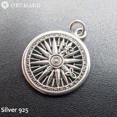 シルバー925 コンパス モチーフ 真円 ペンダント ネックレス メンズ レディース