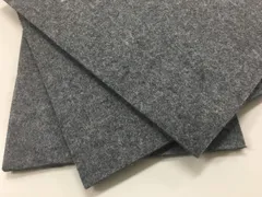 3枚セット_グレー フェルト 厚手 羊毛 吸湿性 60% 以上 生地 3mm 5mm ホワイト グレー (グレー5mm, 3枚セット) (Haneショップ) ハネショップ