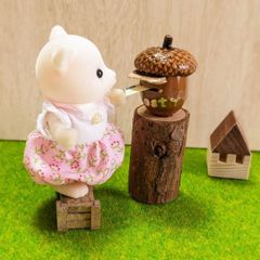 どんぐりポスト　開閉可能　ミニチュア　シルバニア　ドールハウスにも