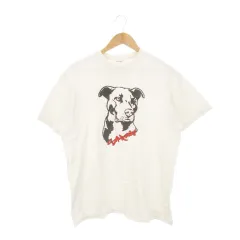 シュプリーム SUPREME 20SS Tシャツ クルーネック 半袖 ピットブル ロゴ プリント コットン M 白 ホワイト /AH14 ■GY01