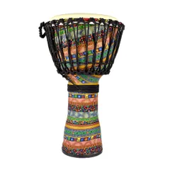 Ennbom ジャンベ ハンドドラム パーカッション African Style Djembe 打楽器 民族楽器 飾り物 初心者 収納バッグ付き 10インチ
