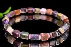 【１点物】紫の濃淡が織りなす上級の美 スギライト(杉石)　6-8x5-6mm　ブレスレット パワーストーン 天然石 _M9355