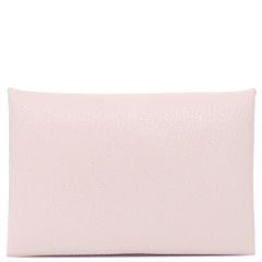 エルメス HERMES カードケース カルヴィ シェーブル モーヴペール シルバー金具 B刻印（2023年製） 【箱】【中古】