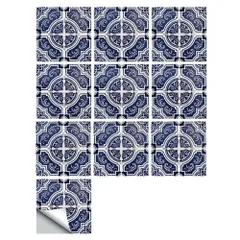 YOGOTI 壁紙シール タイルシール モザイクタイルシール ウォールステッカー 補修シール 花柄 PVC製 断熱 防水 防汚性にも優れ 接着剤付き 工具不要 自分粘着 剥がせる DIY 壁紙デコレーション 地面 窓 キッチン 洗面所 トイレ ウォール 模様替