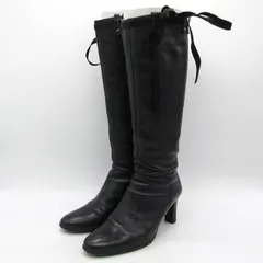 卑弥呼 ロングブーツ 本革 レザー ブランド シューズ 靴 日本製 黒 レディース 22.5サイズ ブラック HIMIKO 【中古】