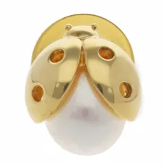 ミキモト ブローチ 18金 K18イエローゴールド アコヤパール レディース  MIKIMOTO  中古 ミキモト