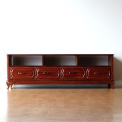 上品な艶 天然木材アンティーク調アジアン テレビ台 - メルカリ