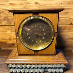 希少　Made in SWISS 古い置時計 スイス製・1962年 日本ナショナル 本社新築記念・レジスター型のコレ・ジャンク品扱い
