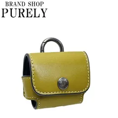 コーチ ポーチ レディース メンズ COACH イヤホンケース レザー イヤーバッド ケース C3749 QBQ9Y シトロン