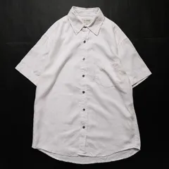 90's 00's Jクルー J.CREW 100% リネン シャツ 半袖 (M) 白シャツ ホワイト 90年代 00年代 旧タグ オールド　アメリカ古着 USED  ビンテージ ヴィンテージ
