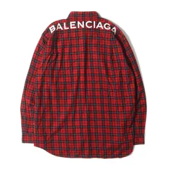 美品　バレンシアガ 19AW ロゴフーデッドチェック長袖シャツ メンズ 40 2025年最新】balenciaga チェックシャツの人気アイテム - メルカリ