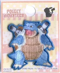 ING-POS-011 シール ワッペン ポケットモンスター （ カメックス )  （ ポケモン ) （ キャラクターワッペン アップリケ アイロン 刺繍 かわいい おしゃれ マーク キッズ 子供 こども 男の子 女の子 入園 入学 )