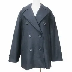 フレイアイディー FRAY I.D 美品 23AW ファインメリノＰコート ピーコート ダブル 1 M相当 紺 ネイビー X