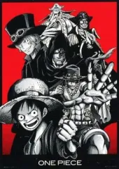 【中古】ポスター（アニメ） B3クリアポスター 集合(背景：赤) 「一番くじ ワンピース～熱き絆編～」 H賞