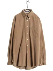 【お得なクーポン配布中!】 90s トミーヒルフィガー 細畝 コーデュロイ ボタンダウン シャツ メンズ M 古着 90年代 オールド TOMMY HILFIGER 長袖シャツ ワンポイント