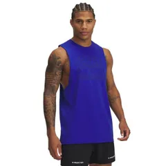 【送料無料】 アンダーアーマー メンズ Tシャツ トップス Men's Under Armour Project Rock Iron Paradise Sleeveless Shirt Royal