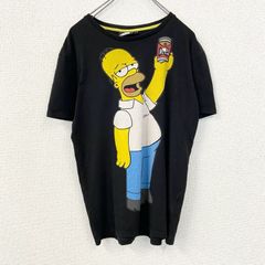 古着 used　THE SIMPSONS ザ シンプソンズ　半袖プリントTシャツ　ホーマー シンプソン　クルーネック　黒　Lサイズ